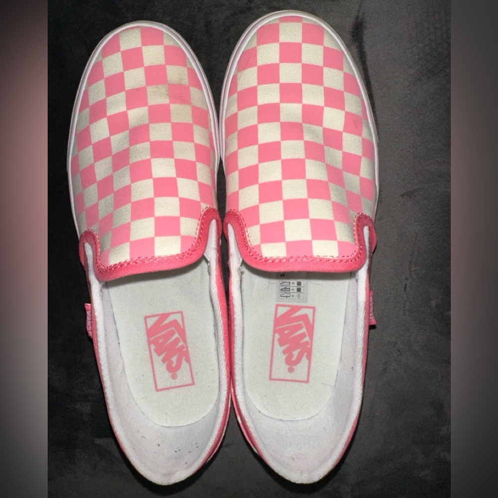 Vans Slip-On Pink Checkerboard Women’s Size 7.5